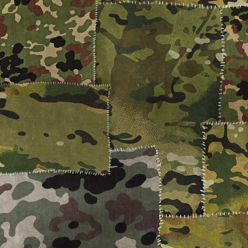 Camouflage Wallpaper Khaki Green Black Army Soldier Bedroom Military Camo