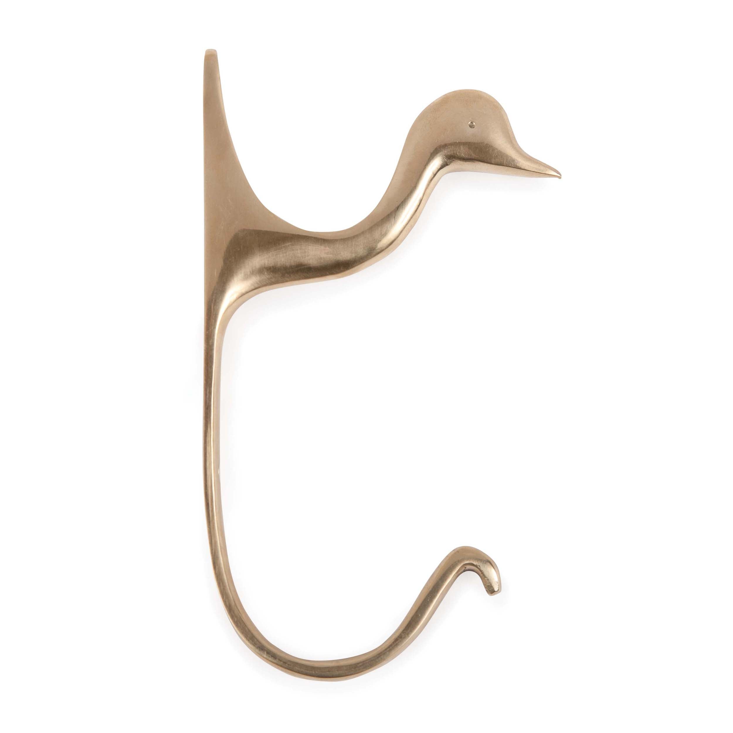 Brass Gold Animal Hook Solid Brass Coat Hook Door Back Hook Bathroom  Kitchen Hooks Towel Rack(Bird) 