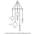 Cantina Large Spreader Multi Light Pendant Light