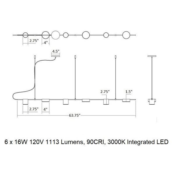 Counterpoint™ LED Linear Pendant Light