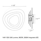 Abstract Panels 4-Plate LED Sconce