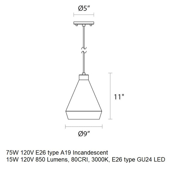 Koma LED Taisho Pendant Light