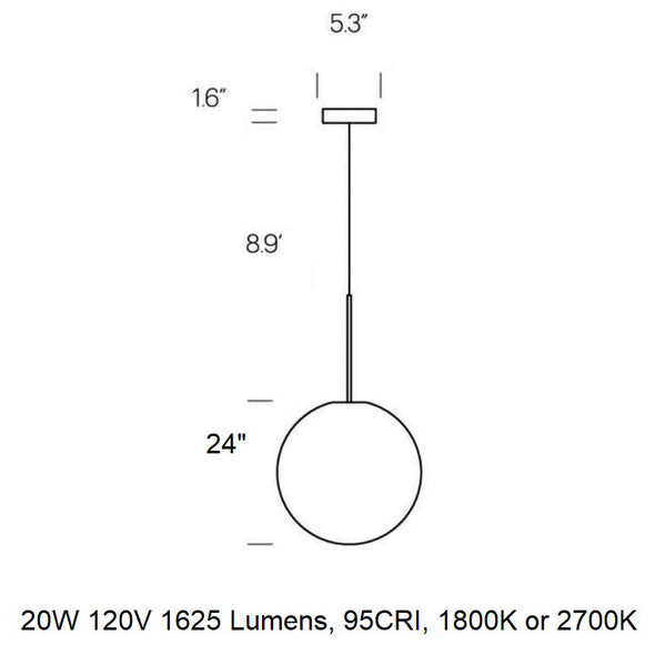 Bola Sphere Pendant Light