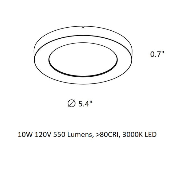 Slim Round Flush Mount