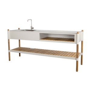 Sticks Outdoor Kitchen with Teak Shelf