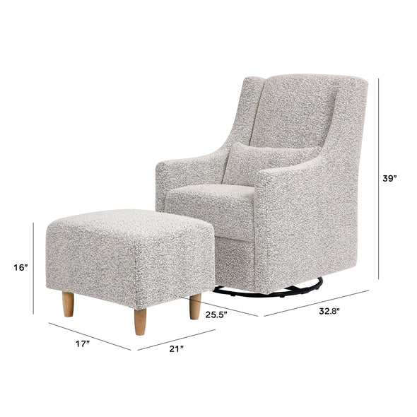 Toco Swivel Glider and Stationary Ottoman