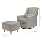 Toco Swivel Glider and Stationary Ottoman