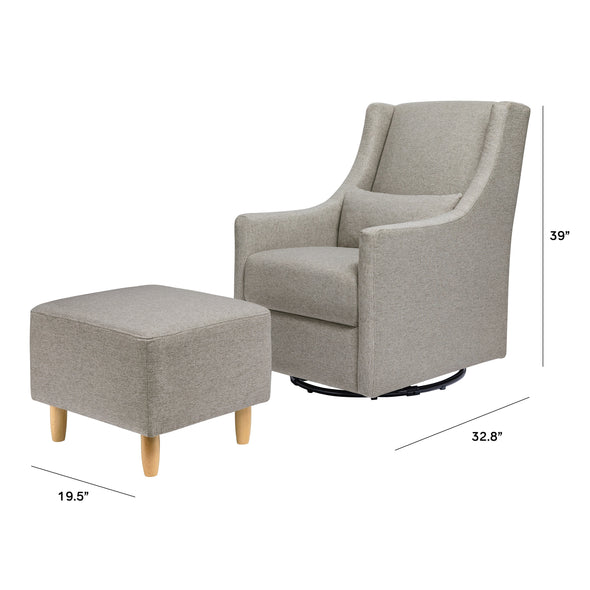 Toco Swivel Glider and Stationary Ottoman