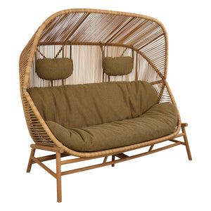 Hive Outdoor 2-Seater Sofa with Teak Base