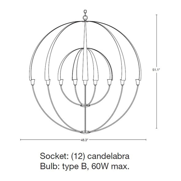 Double Cirque Large Scale Chandelier