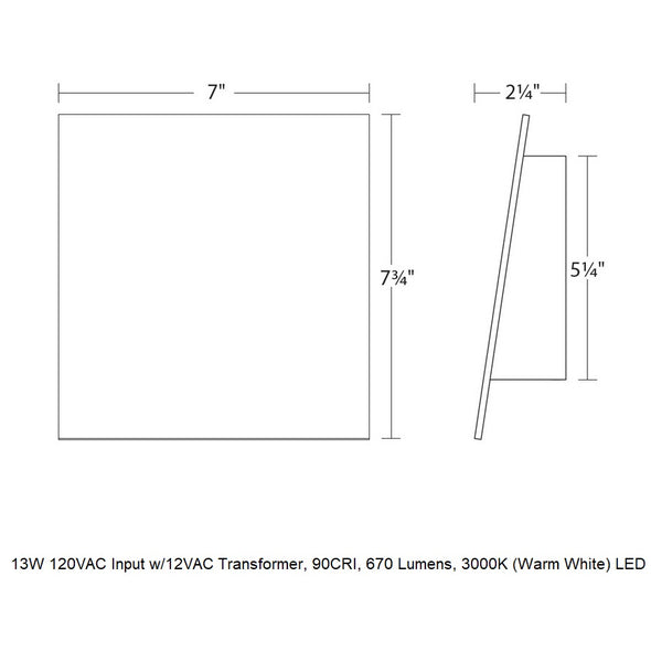 Inside-Out Angled Plane Downlight Wall Light