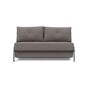 Cubed 2-Seater Armless Sofa Bed with Chrome Legs