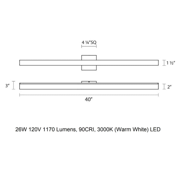 Sq-bar Bathroom Vanity Light