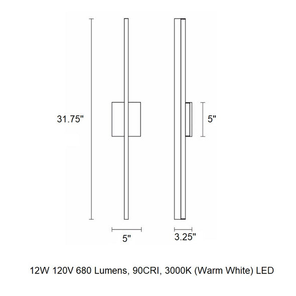 Stiletto Bathroom Vanity Light