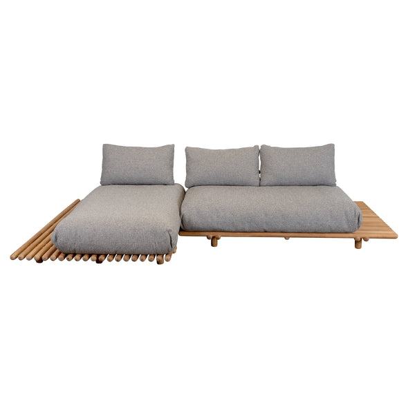 Sticks Platform Sofa with Chaise Lounge