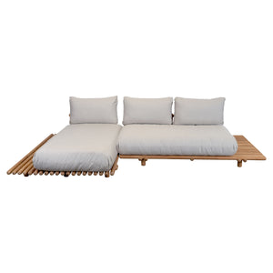 Sticks Platform Sofa with Chaise Lounge