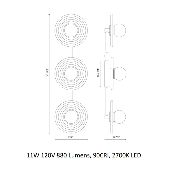 Dahlia LED Bathroom Vanity Light