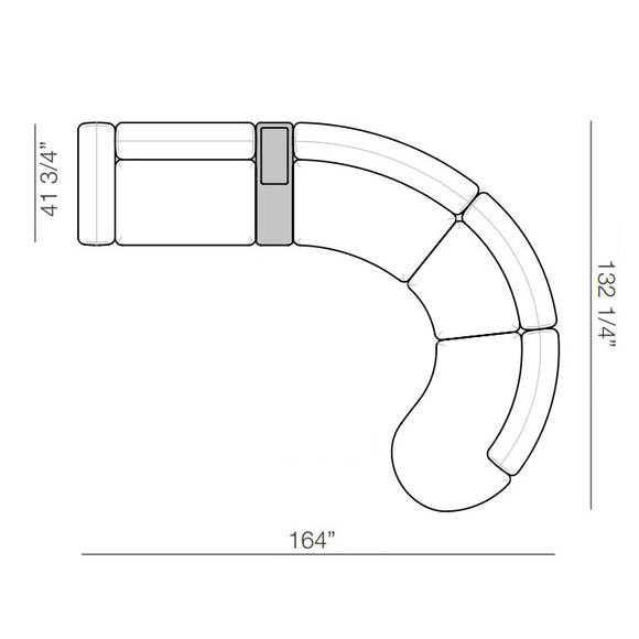 Edo E30 Isle Curved Sofa