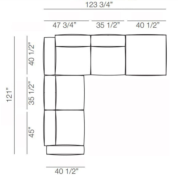 Marechiaro MH03 Sectional Sofa