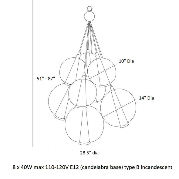 Caviar Adjustable Cluster Pendant Light