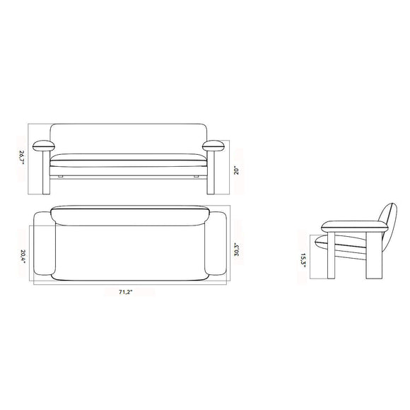 Brasilia 2-Seater Sofa