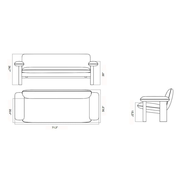 Brasilia 2-Seater Sofa