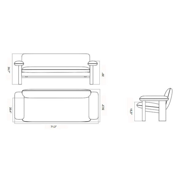 Brasilia Sheepskin 2-Seater Sofa