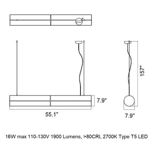 Hashira Linear LED Pendant Light