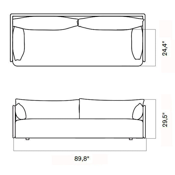 Offset 3-Seater Sofa with Loose Cover