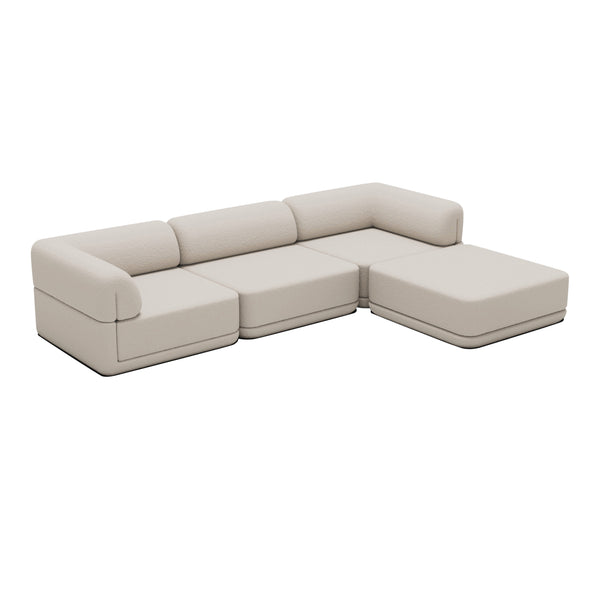 The Cube Three Seater Sofa with Ottoman