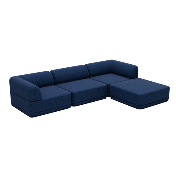 The Cube Three Seater Sofa with Ottoman