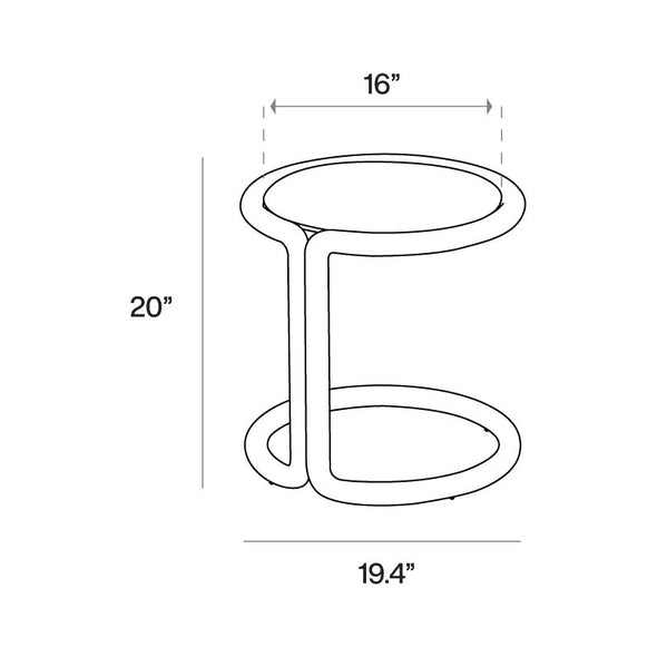 Tube Ceramic Side Table