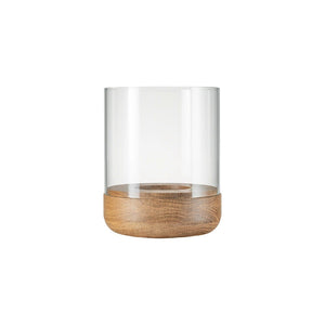 Lanto Hurricane Lamp With Wood Base