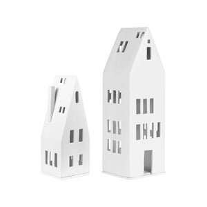 Rader Porcelain Village House Candle Holder Set