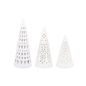 Rader Porcelain Village Mini Fir Tree Set