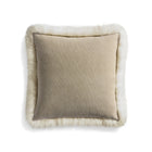 Signal Square Sheepskin Throw Pillow