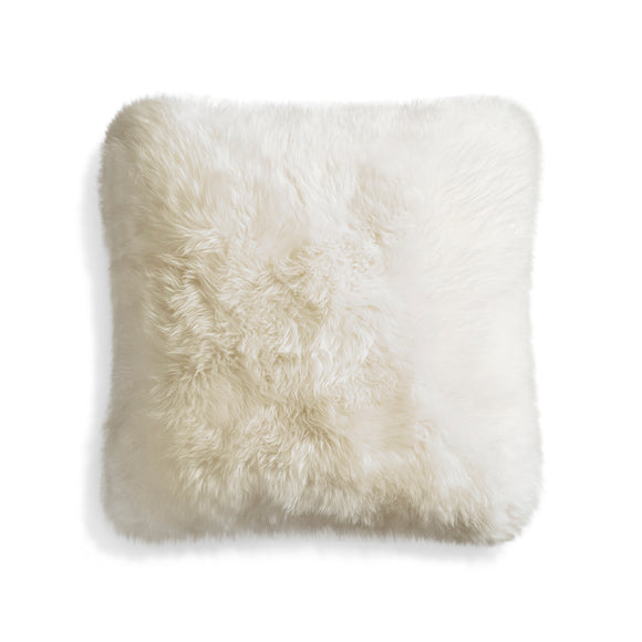 Signal Square Sheepskin Throw Pillow