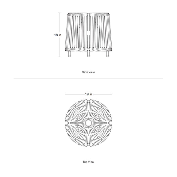 Tether Outdoor Ottoman