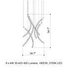 Flare 6-Light LED Chandelier