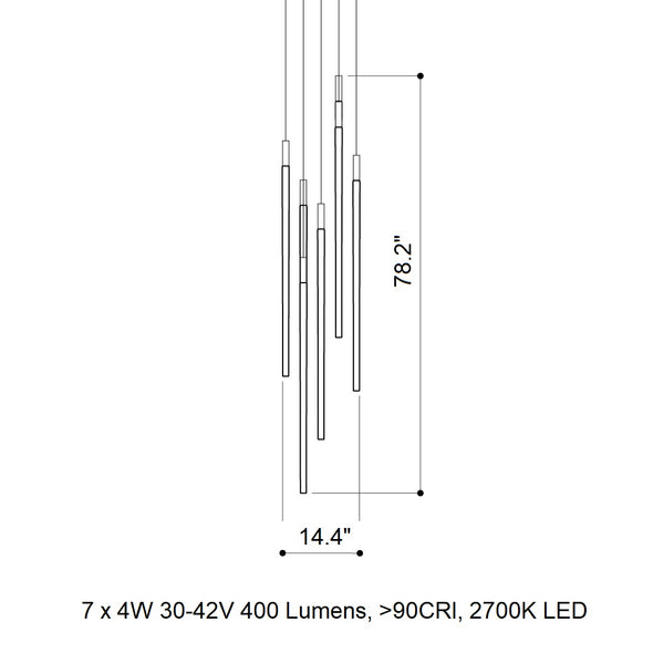 Flare 7-Light A LED Chandelier