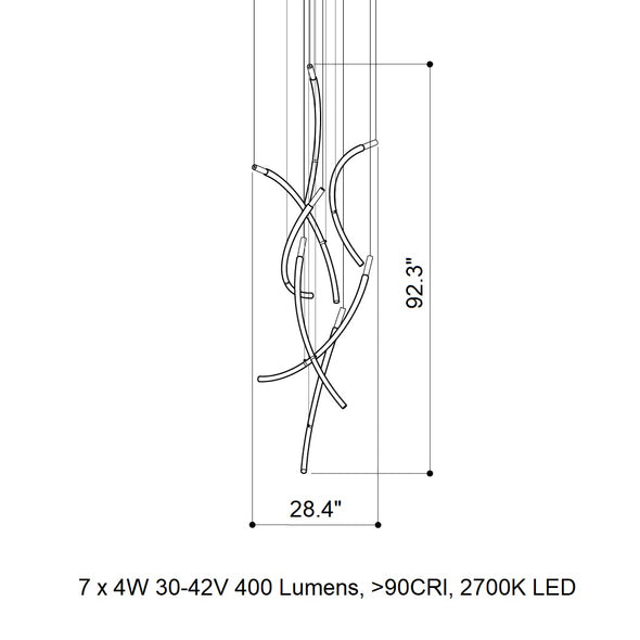 Flare 7-Light LED Chandelier