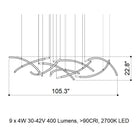 Flare 9-Light LED Chandelier