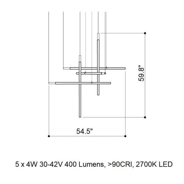 Flare Linear LED Chandelier