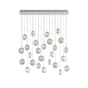 Lens Rectangle LED Chandelier