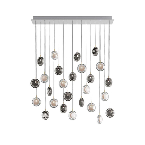 Lens Rectangle LED Chandelier