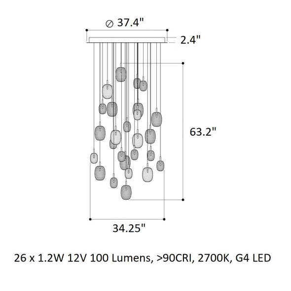 Metamorphosis Round LED Chandelier