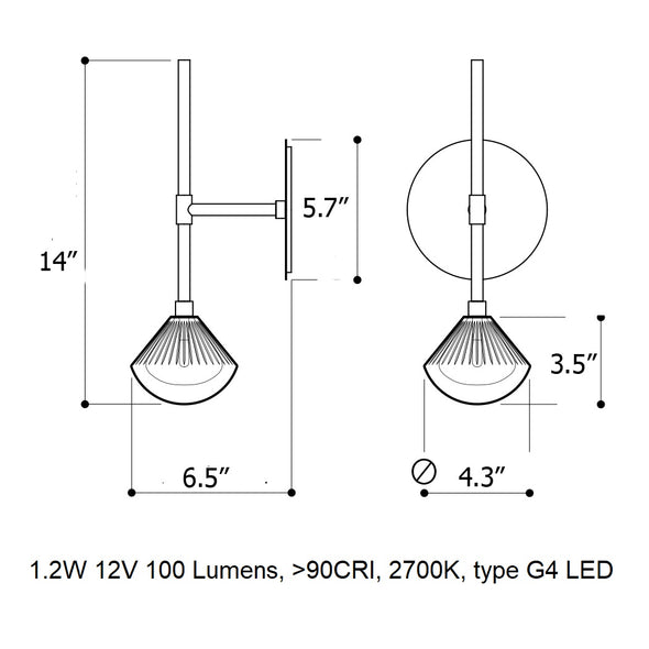 Stellar Dust LED Wall Sconce