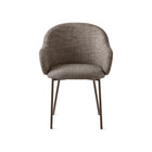 Holly Fab Upholstered Armchair with Metal Base