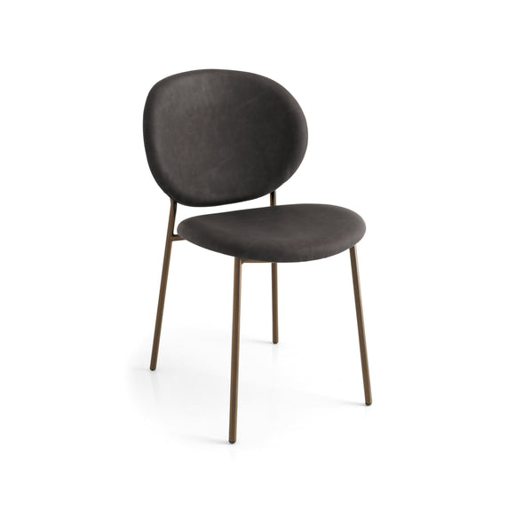 Inès Upholstered Dining Chair with Metal Base