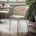 Sweel Upholstered Dining Chair with Metal Base